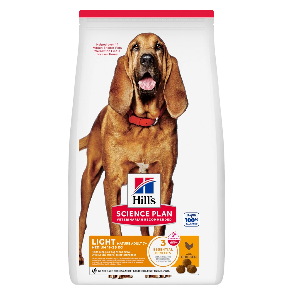 Hill's Science Plan Mature Adult 7+ Light Medium Pollo 14 kg Pienso para Perros al mejor precio -Todoanimal.es