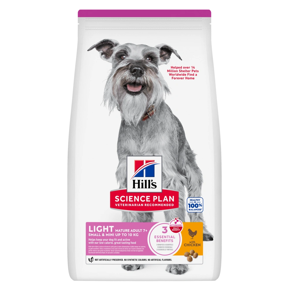 Hill's Science Plan Mature Adult 7+ Light Small & Mini Pollo 2,5 kg Pienso para Perros al mejor precio -Todoanimal.es
