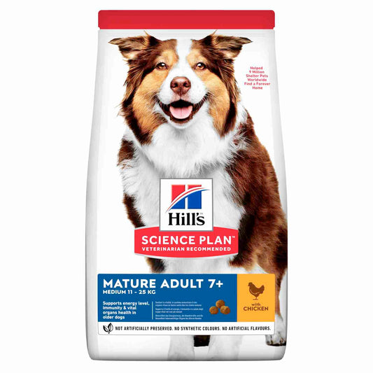 Hill's Science Plan Mature Adult 7+ Medium Pollo Pienso para Perros al mejor precio -Todoanimal.es