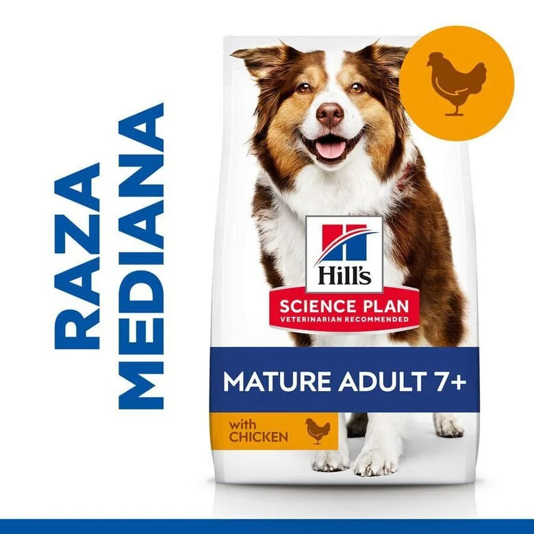 Hill's Science Plan Mature Adult 7+ Medium Pollo Pienso para Perros al mejor precio -Todoanimal.es