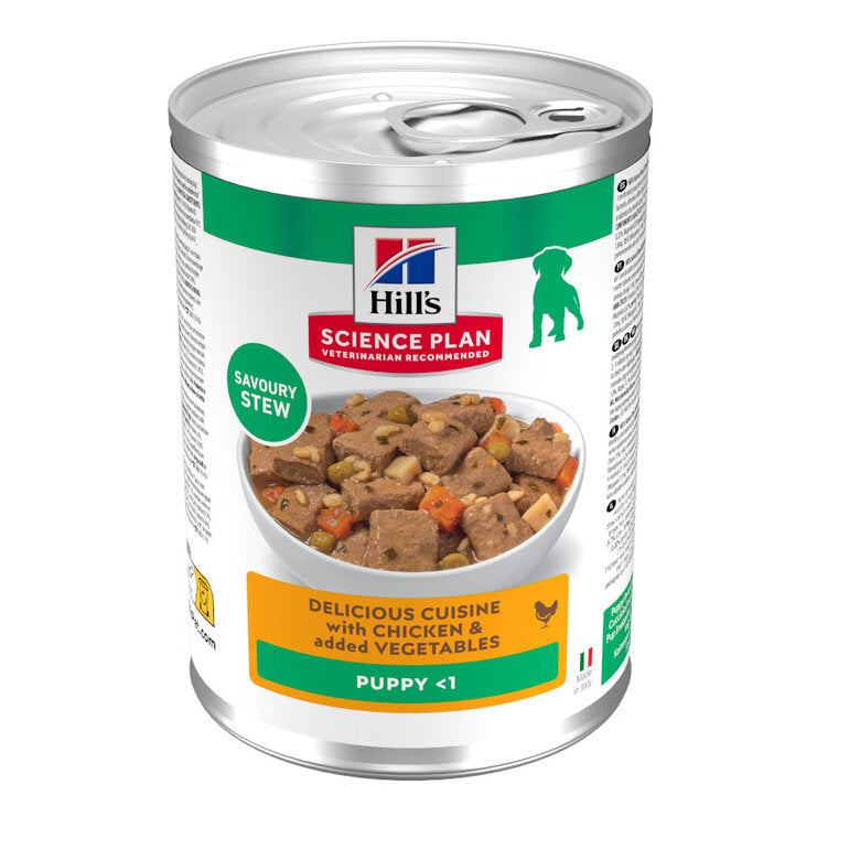Hill's Science Plan Puppy Estofado con Pollo y Verduras Lata Húmeda para Cachorros al mejor precio -Todoanimal.es