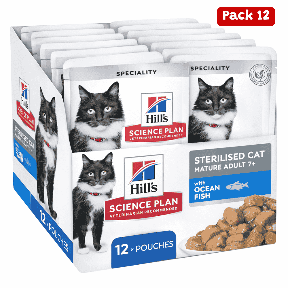 Hill's Science Plan Sterilised Mature Adult Pack 12x85 g Comida Húmeda para Gatos al mejor precio -Todoanimal.es