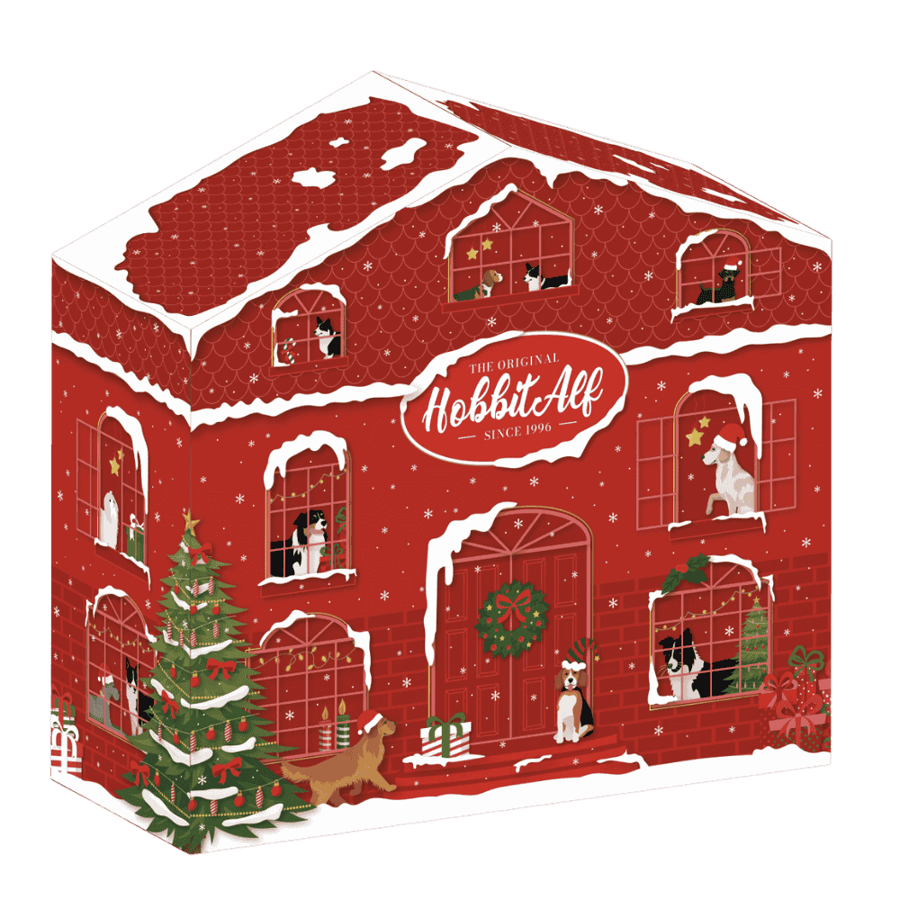 Hobbit Alf Caja Regalo Navidad Christmas Dog Paradise | Snacks Naturales para Perros al mejor precio -Todoanimal.es