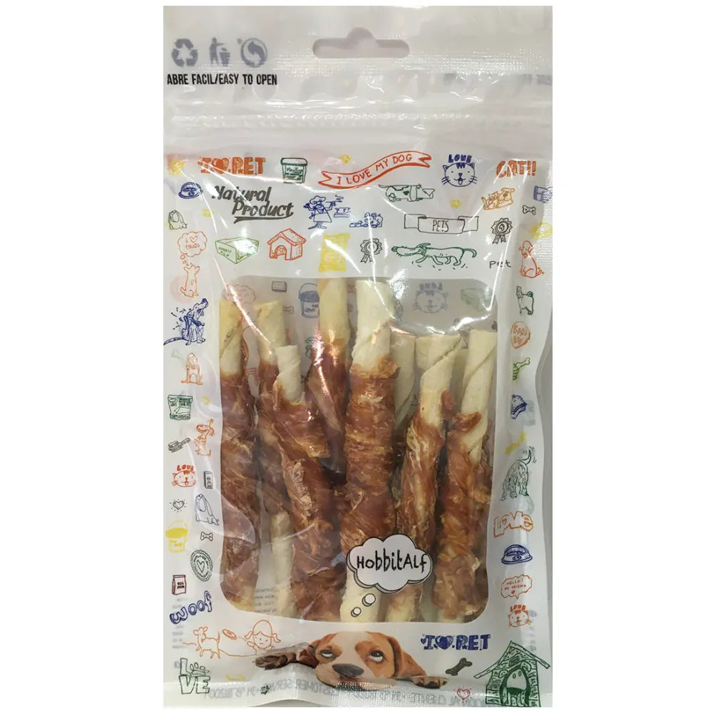 Hobbit Palitos Twist con Pollo Bolsa 100 g al mejor precio -Todoanimal.es