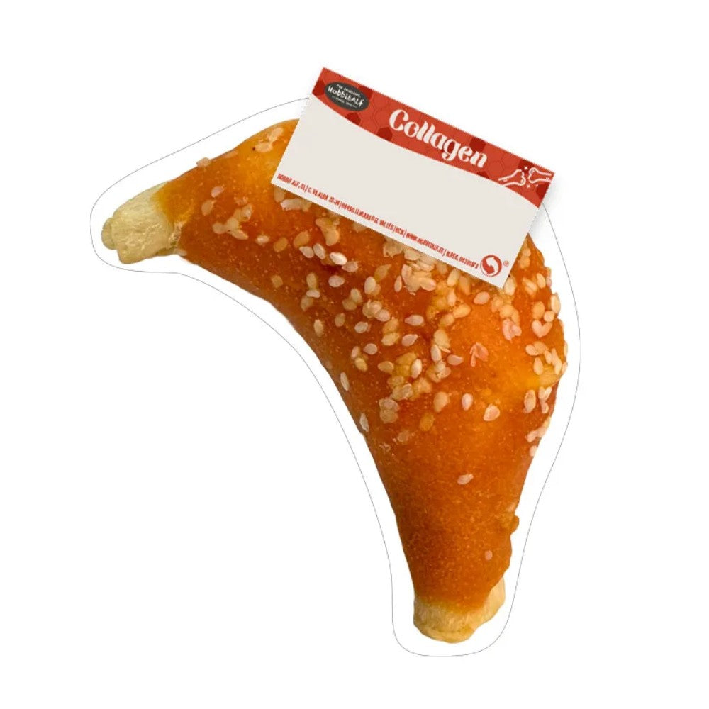 Hobbitalf Croissant de Colágeno con Pollo y Sésamo 10 cm - Snack para Perros al mejor precio -Todoanimal.es