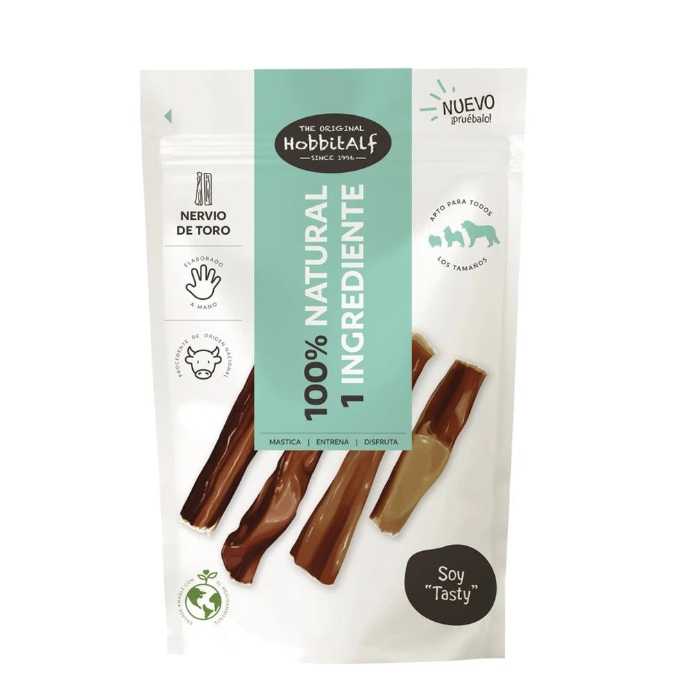 Hobbitalf Nervio de Toro 100 g Snack 100% Natural para Perros al mejor precio -Todoanimal.es