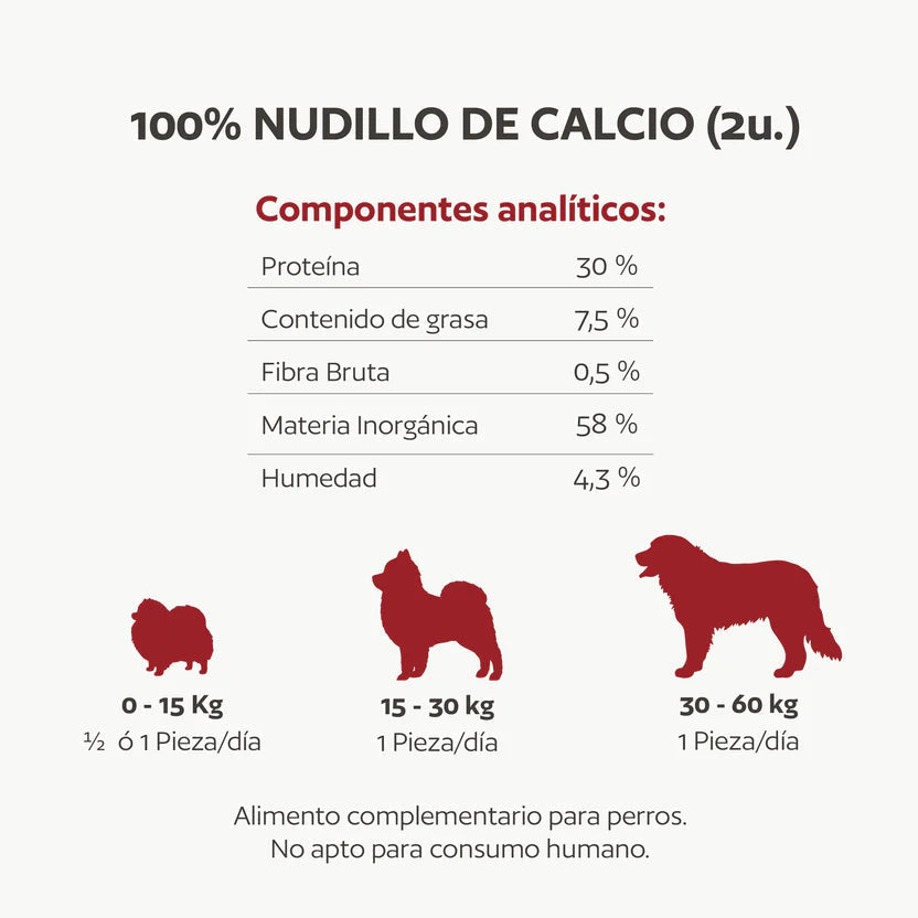 Hobbitalf Nudillo de Ternera de Calcio Pack 2 Snack Natural para Perros al mejor precio -Todoanimal.es