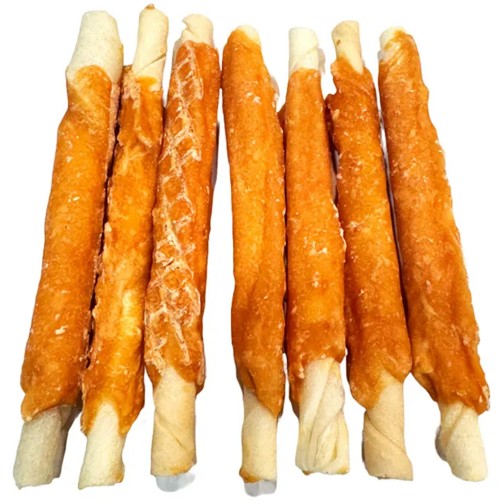Hobbitalf Palitos Twist con Pollo Bolsa 100 g Snack Natural para Perros al mejor precio -Todoanimal.es