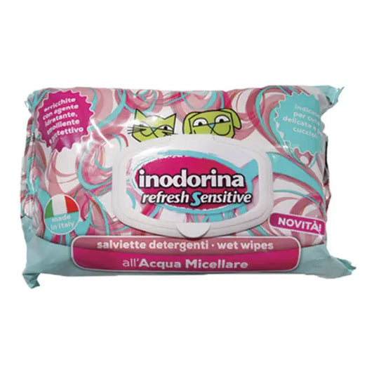 Inodorina Toallitas Refresh Sensitive Agua Micelar 40Udes.