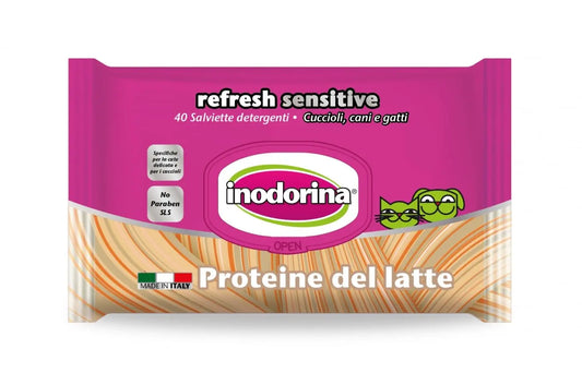 Inodorina Toallitas Refresh Sensitive Proetina De Leche 40Udes.