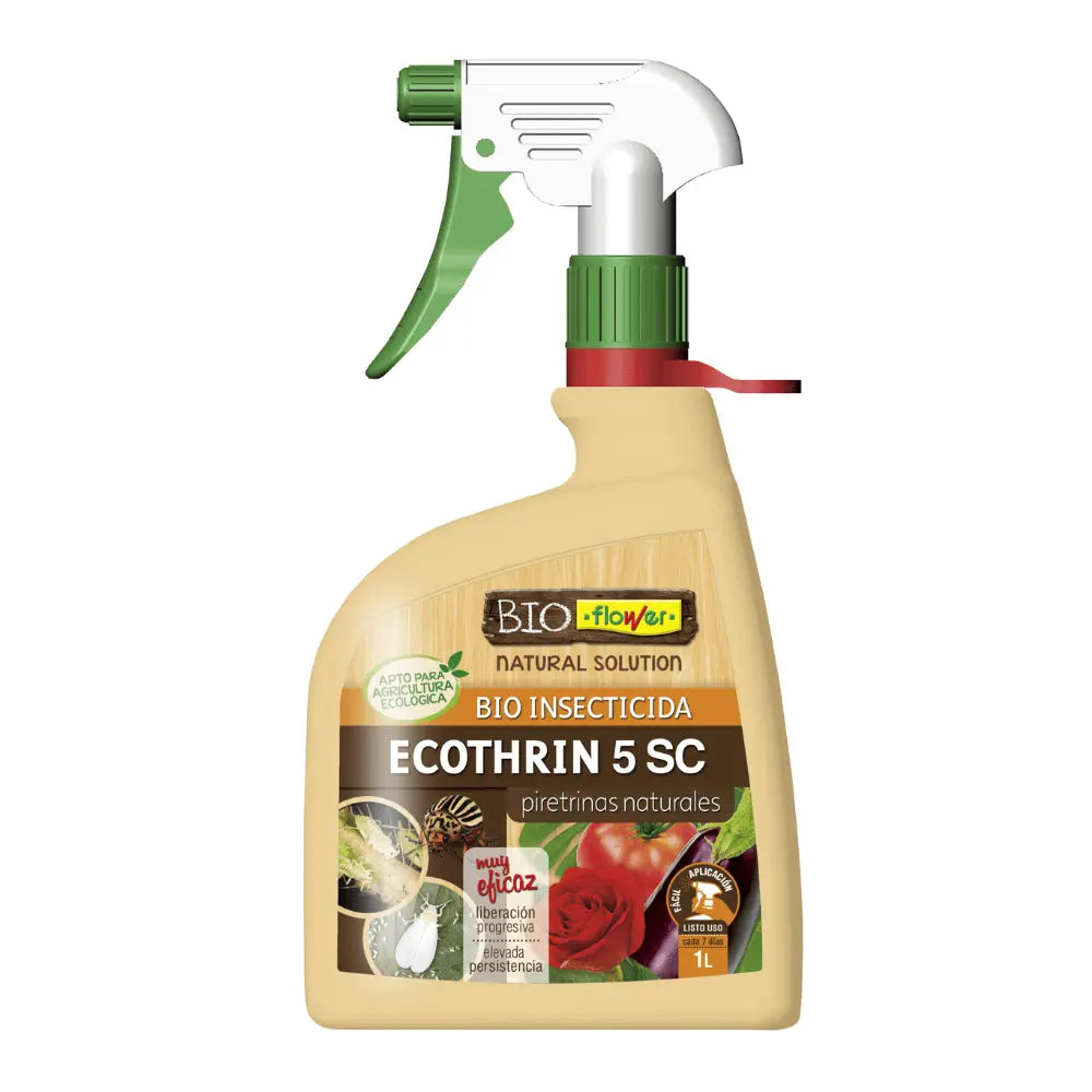 Insecticida Natural 1L Ecothrin Piretrinas Naturales Bio Flower al mejor precio -Todoanimal.es
