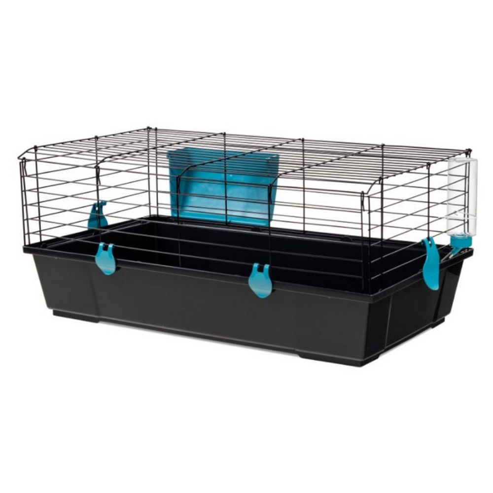 Jaula Conejos 520 Negra (80X46X35 cm) Plegable al mejor precio -Todoanimal.es