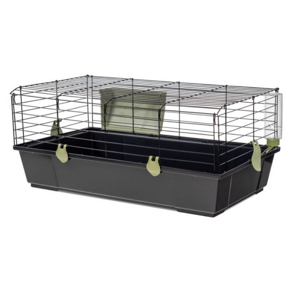 Jaula Conejos 520 Negra (80X46X35 cm) Plegable al mejor precio -Todoanimal.es
