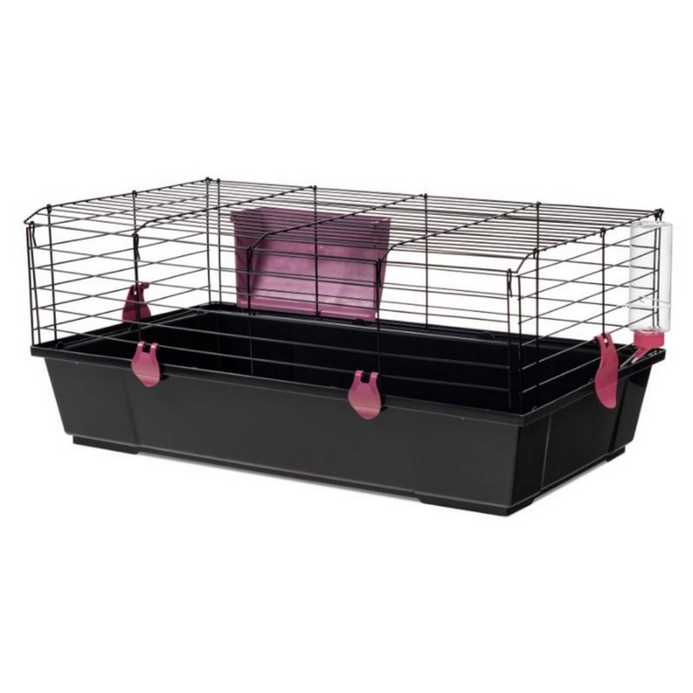 Jaula Conejos 520 Negra (80X46X35 cm) Plegable al mejor precio -Todoanimal.es