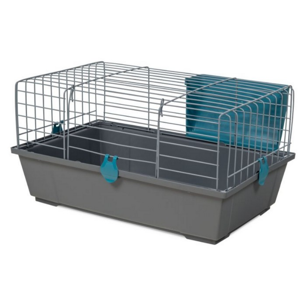 Jaula Conejos-Cobayas 933 Gris con accesorios color surtido (58X36X31 cm) al mejor precio -Todoanimal.es