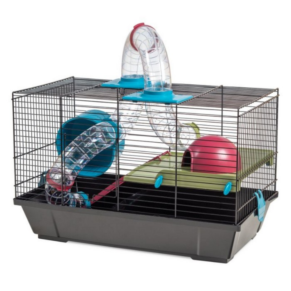 Jaula Hamster 938 Negra (50X28X32 cm) al mejor precio -Todoanimal.es