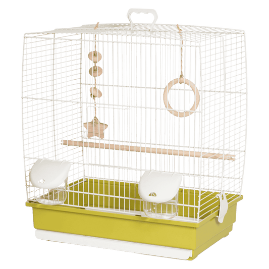 Jaula Pájaro 641 Eco Crema Oliva (39X25,5X45 cm) al mejor precio -Todoanimal.es