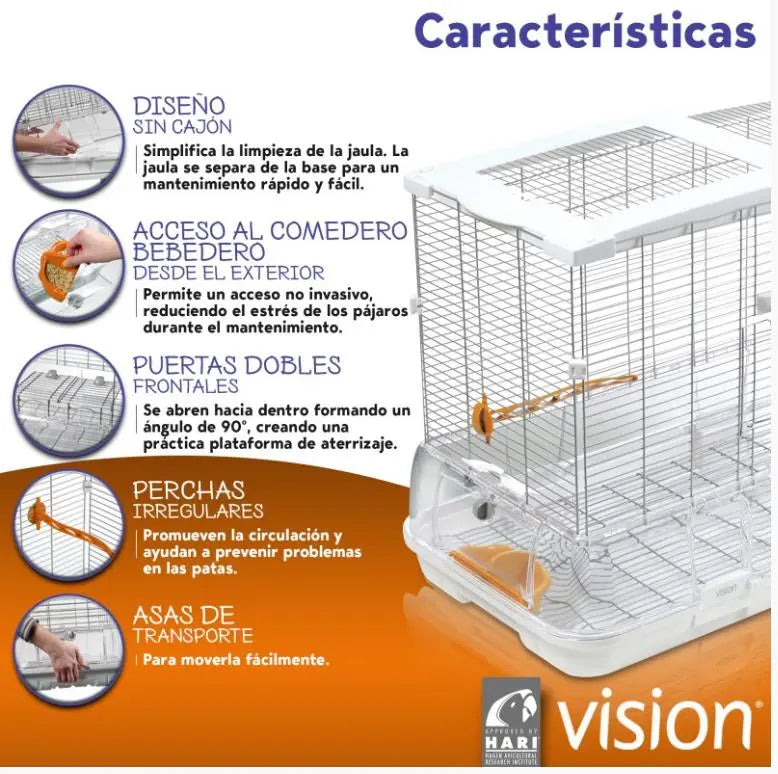 Jaula Pajaro Vision Modelo L01 56X42X78Cm - Precios Más Baratos - Todoanimal
