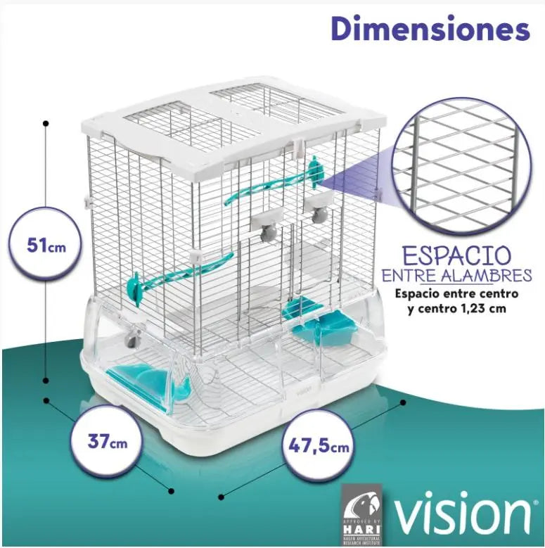 Jaula Pajaro Vision Modelo S01 45,5X35,5X50Cm - Precios Más Baratos - Todoanimal