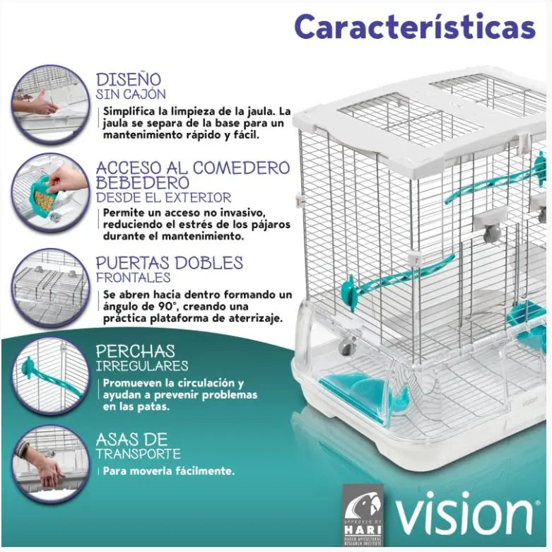 Jaula Pajaro Vision Modelo S01 45,5X35,5X50Cm - Precios Más Baratos - Todoanimal