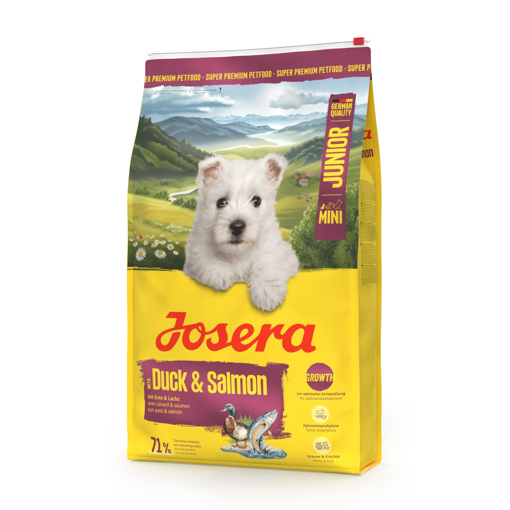 Josera Mini Junior Pato y Salmón Pienso para Perros al mejor precio -Todoanimal.es
