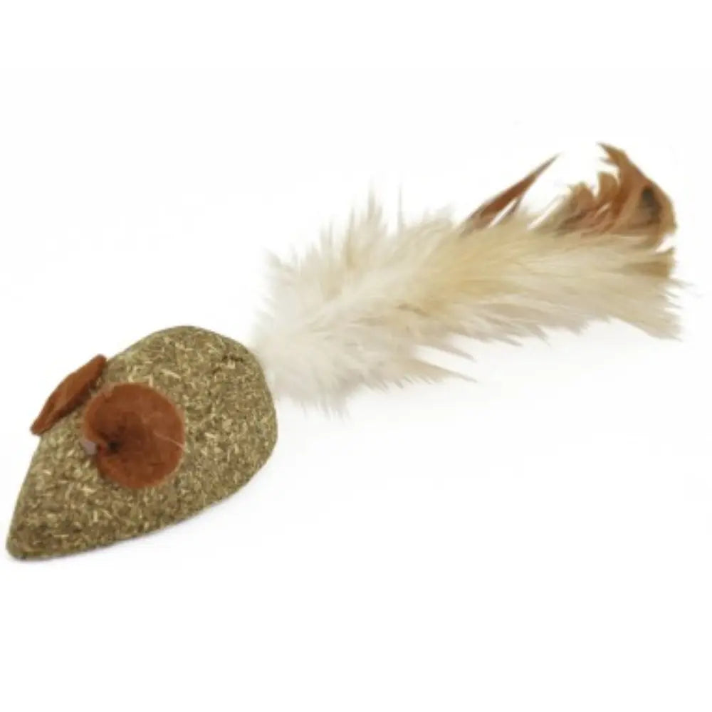 Juguete Gatos Nayeco Raton Catnip con Pluma 5 cm al mejor precio -Todoanimal.es
