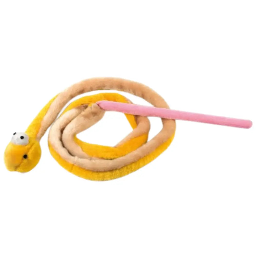 Juguete Gatos Serpiente Peluche con Vara 137 cm al mejor precio -Todoanimal.es