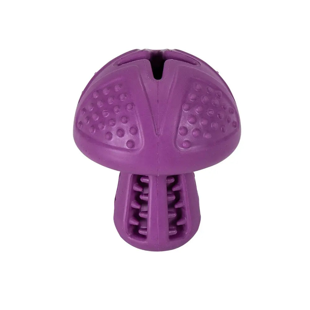 Juguete Magic Mushroom de Goma para Snacks, Violeta 8.7x7cm FREEDOG