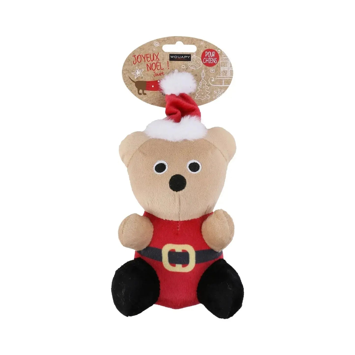 Juguete Navideño para Perros en Forma de Oso Papá Noel - Wouapy WOUAPY