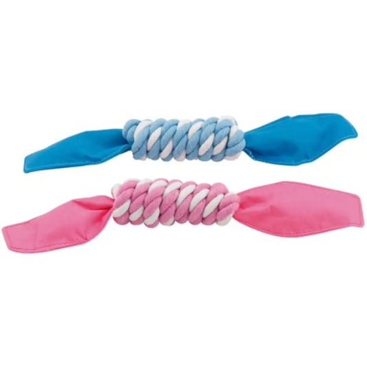 Juguete Perro Cuerda Bicolor con Sonido 28 cm al mejor precio -Todoanimal.es