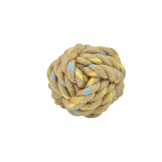 Juguete Perro Pelota Cuerda Dental Cañamo 7Cm NAYECO