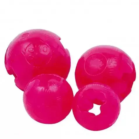 Juguete Perro Pelota Tpr 8Cm Rosa Todoanimal.es