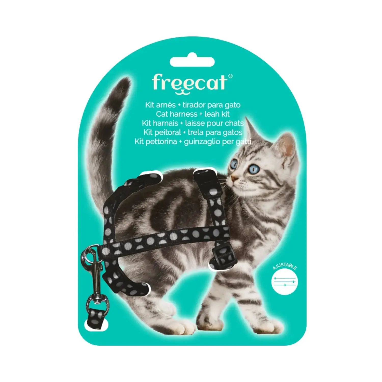 Kit Arnés + Correa Para Gatos 10mmx22/32cm 10mmx120cm Freedog FREEDOG IMPORT, S. L.