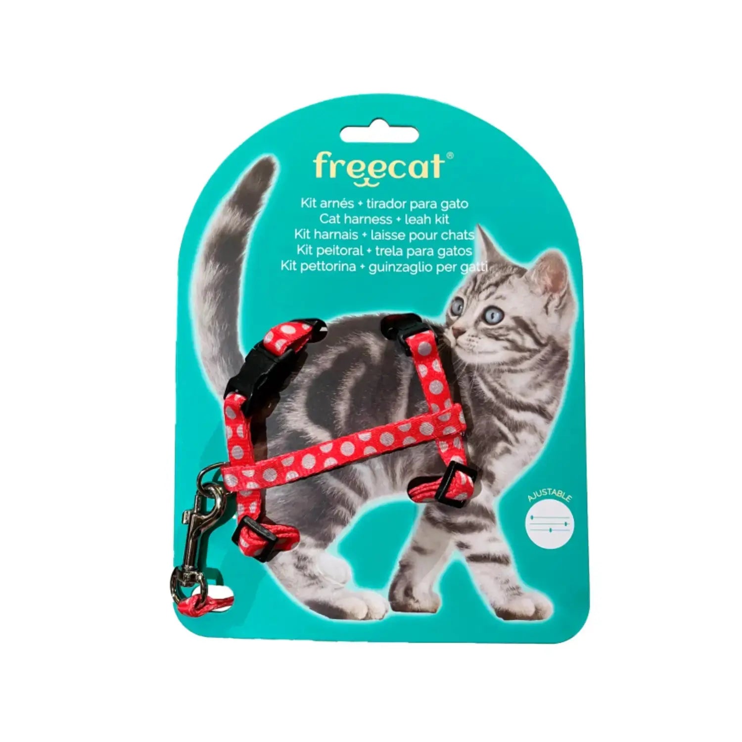 Kit Arnés + Correa Para Gatos 10mmx22/32cm 10mmx120cm Freedog FREEDOG IMPORT, S. L.