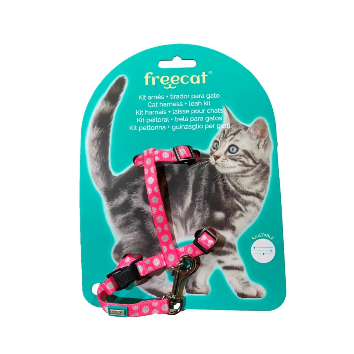 Kit Arnés + Correa Para Gatos 10mmx22/32cm 10mmx120cm Freedog FREEDOG IMPORT, S. L.