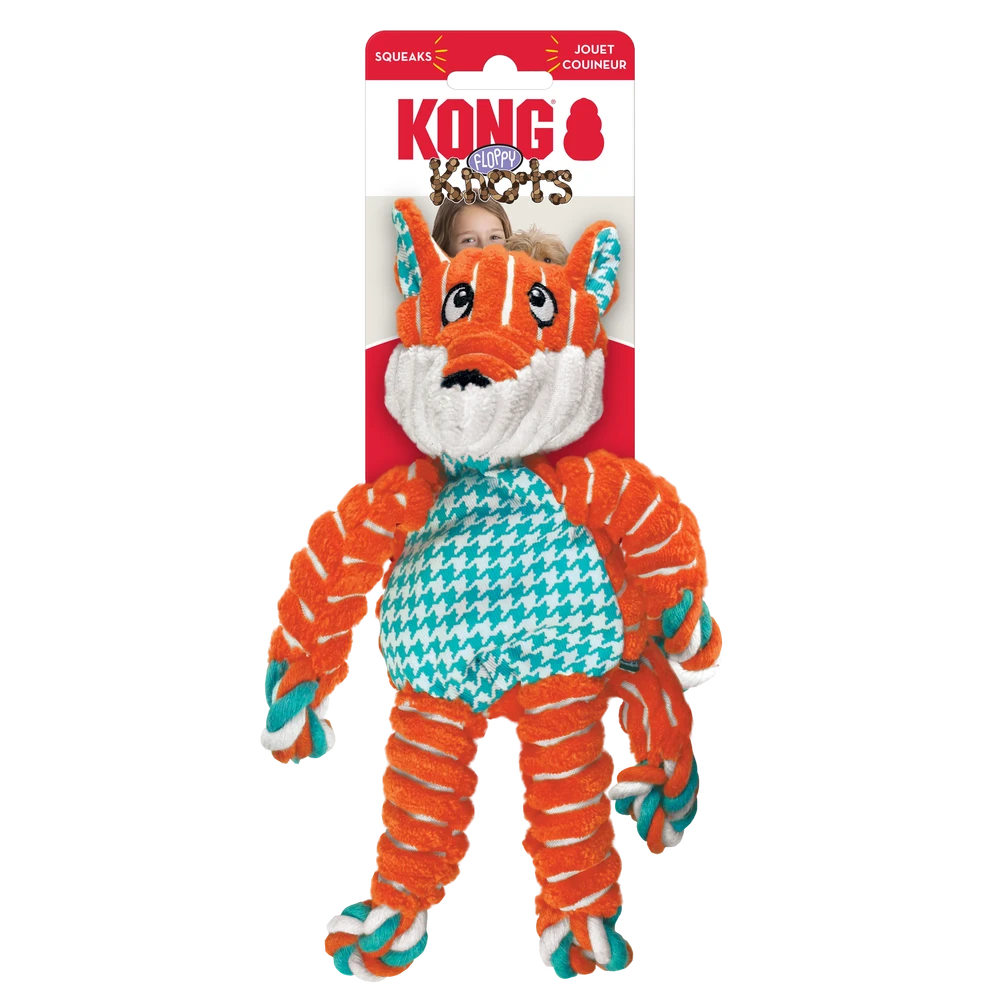 Kong Floppy Knots Fox S/M Juguete para Perros al mejor precio -Todoanimal.es
