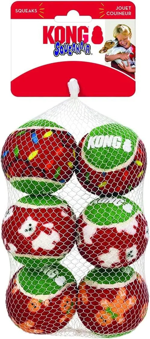 Kong Navidad Squeakair Balls 6-Pk Sm - Precios Más Baratos - Todoanimal