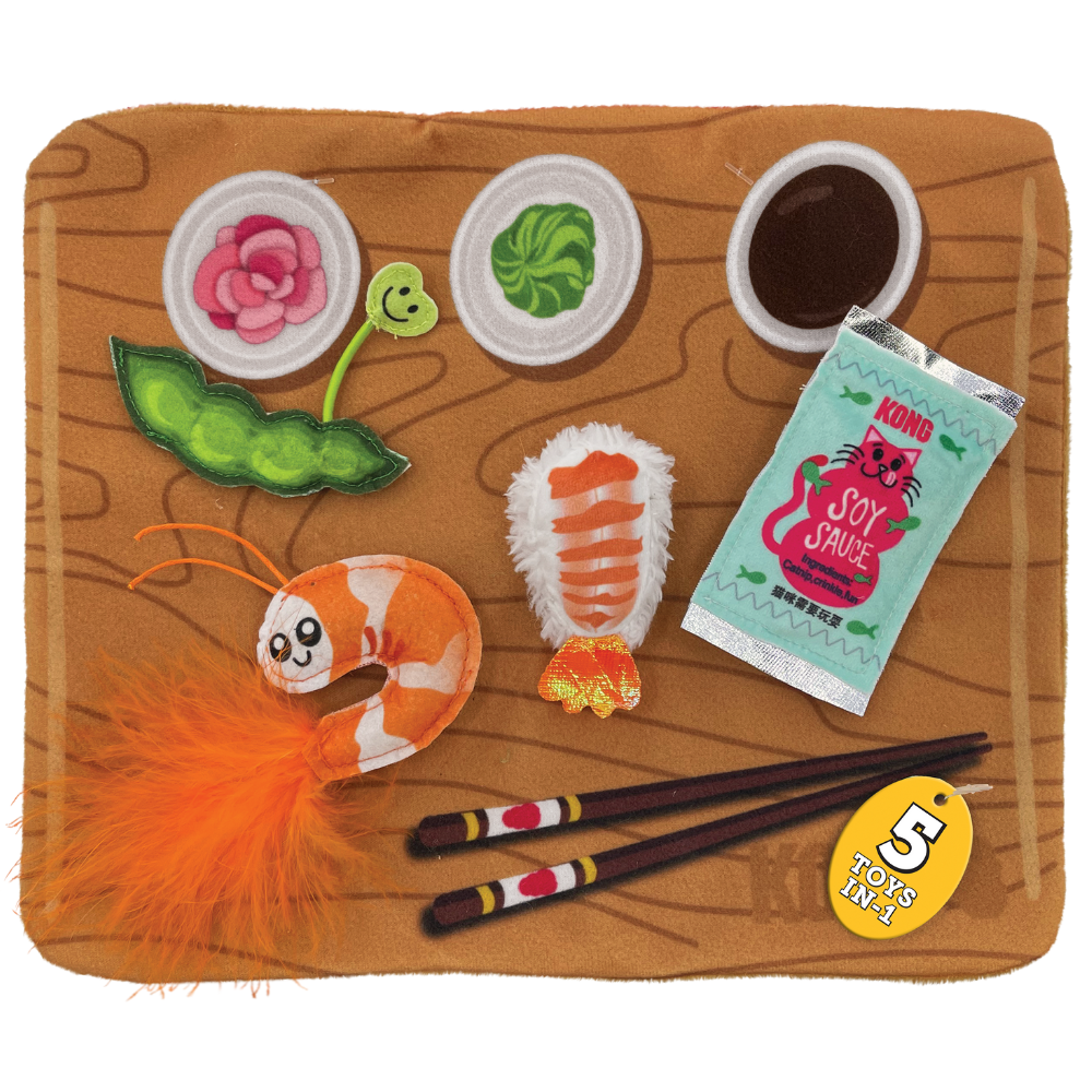 Kong Pull-A-Partz Sushi al mejor precio -Todoanimal.es