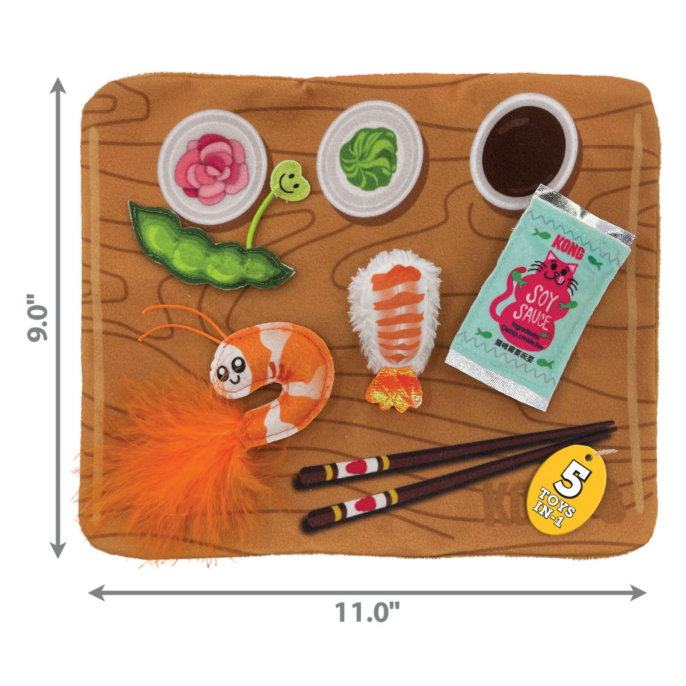 Kong Pull-A-Partz Sushi al mejor precio -Todoanimal.es