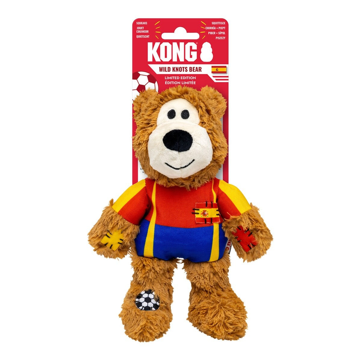 Kong Wild Knots Sport Bear Oso Selección Española | Especial Mundial 2026 al mejor precio -Todoanimal.es