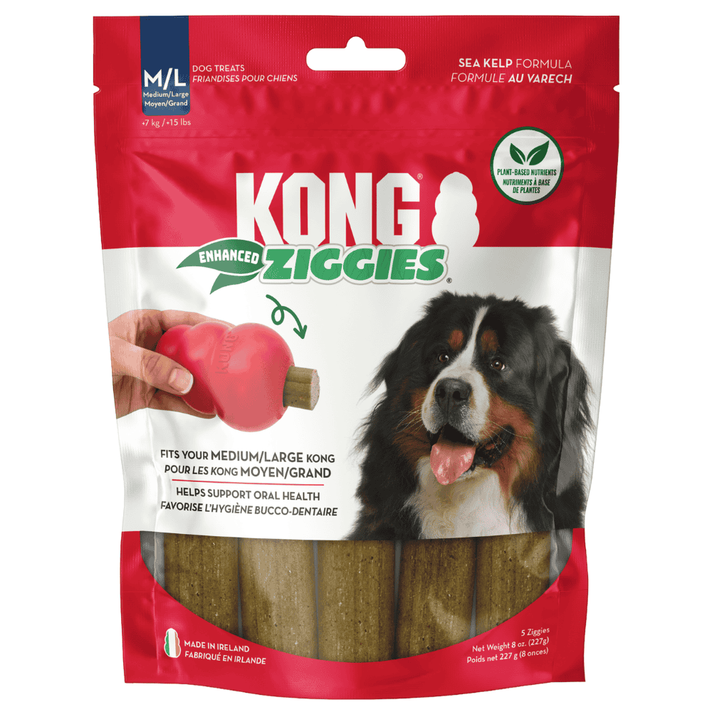 Kong Ziggies Enhanced Snack para Perros Adultos y Cachorros al mejor precio -Todoanimal.es