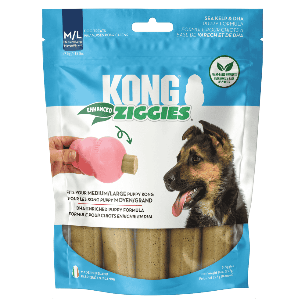 Kong Ziggies Enhanced Snack para Perros Adultos y Cachorros al mejor precio -Todoanimal.es