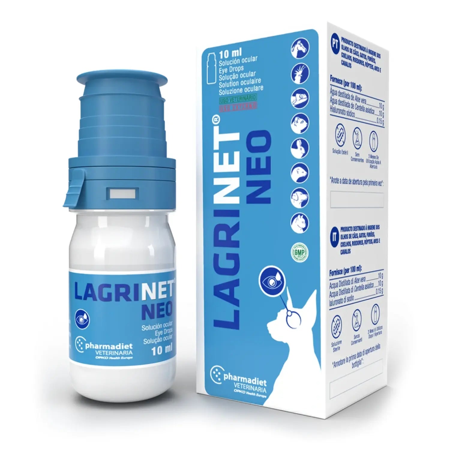 Lagrinet Neo Solución Ocular para Sequedad de Ojos en Perros y Gatos PHARMADIET