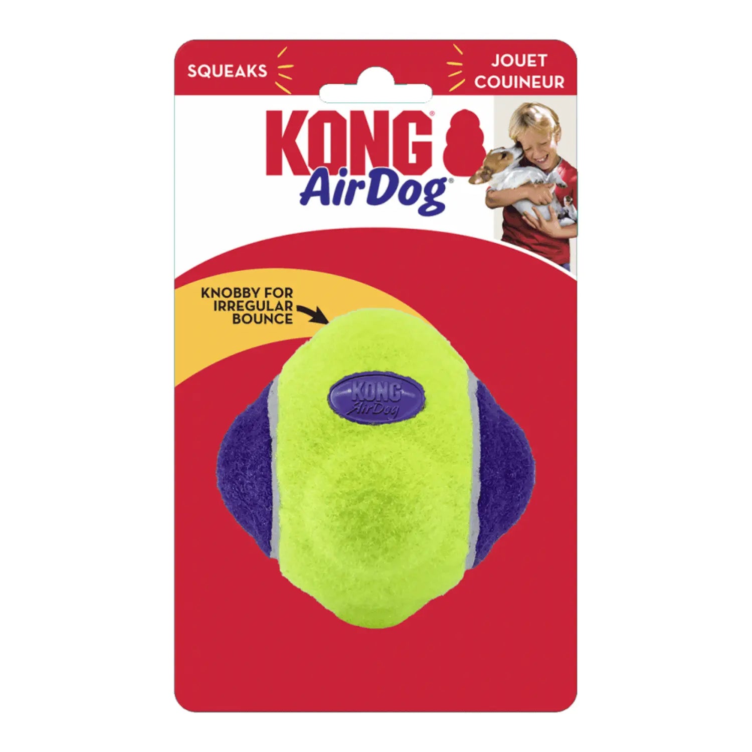 Juguete KONG AirDog Squeaker Bola Knobby Tamaño Md/Lg KONG