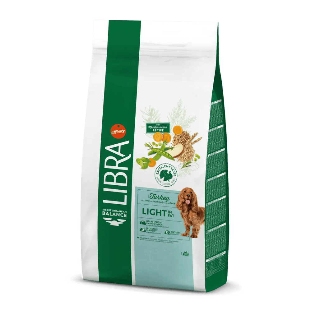 Libra Light in Fat Pavo y Cereales Integrales Pienso Bajo en Grasa para Perros al mejor precio -Todoanimal.es