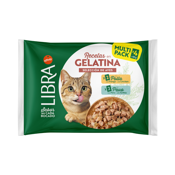 Libra Paté en Gelatina de Pollo y Pavo Comida Húmeda para Gatos al mejor precio -Todoanimal.es