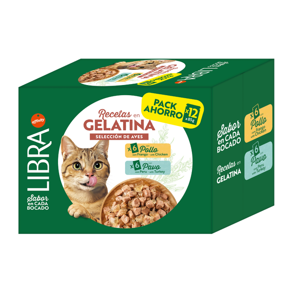 Libra Paté en Gelatina de Pollo y Pavo Comida Húmeda para Gatos al mejor precio -Todoanimal.es
