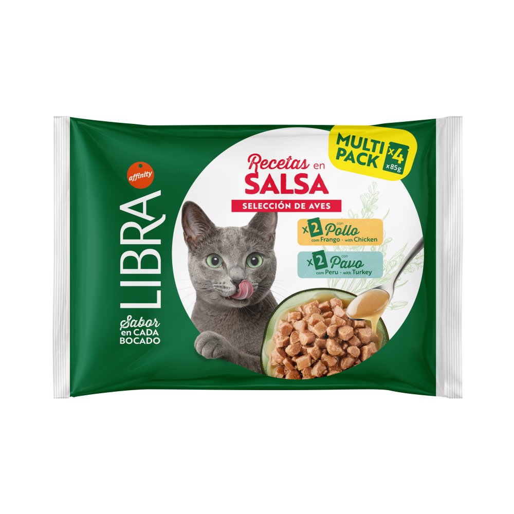Libra Paté en Salsa de Pollo y Pavo Comida Húmeda para Gatos al mejor precio -Todoanimal.es