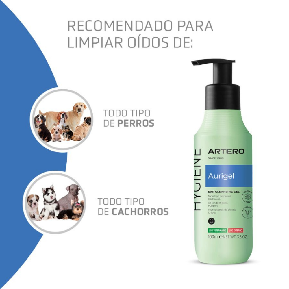 Limpiador Auricular Aurigel 100 ml al mejor precio -Todoanimal.es