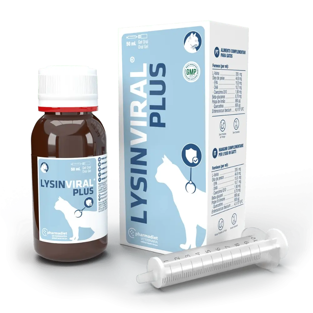 Lysinviral Plus Gel para Reforzar el Sistema Inmune en Gatos 50 ml al mejor precio -Todoanimal.es